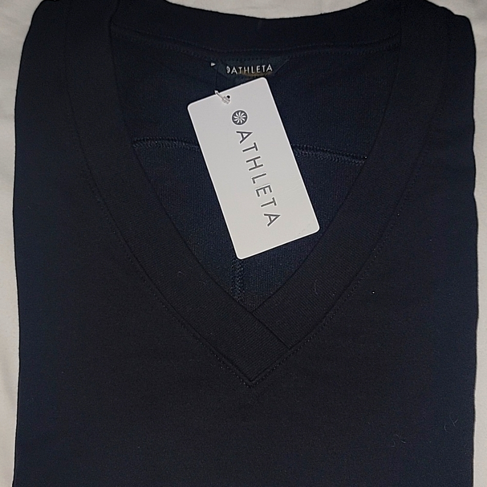 Womens Athleta Retro-terry Vneck Sleeveless Modal Top Small, New/tags,breathable